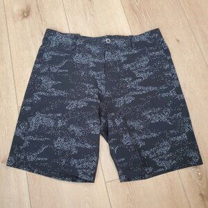 Under Armour UA Golf Shorts Mens 34 Black Print Athletic Performance NWT $70